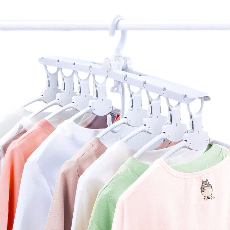 8 in 1 Folding clothes Hangers 360 Degree Rotating Multifunction Space Saving Storage Hanger Travel Magic hangers for clothes