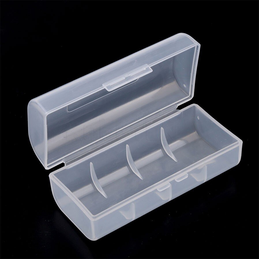 2 stück/lot hartplastik-etui 26650 transparente aufbewahrungsbox für 1 x wiederaufladbare akkus