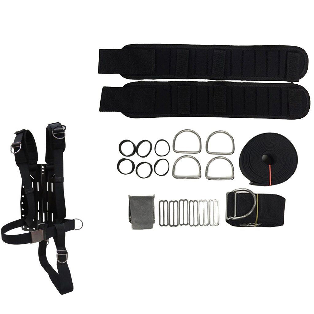 Durable Diving Tank Carry Harness Carrier Heavy Duty Weight Belt Shoulder Strap Dive Tank Backplate Harness