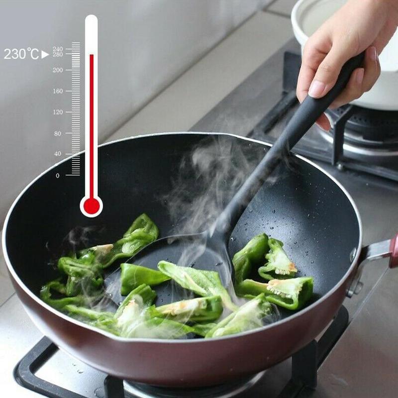 Silicone Kitchenware Cooking Utensils Spatula Turner Egg Non-stick Cooking Wide Meat Pizza Shovel Scraper Tool Kitchen Beef V0S0
