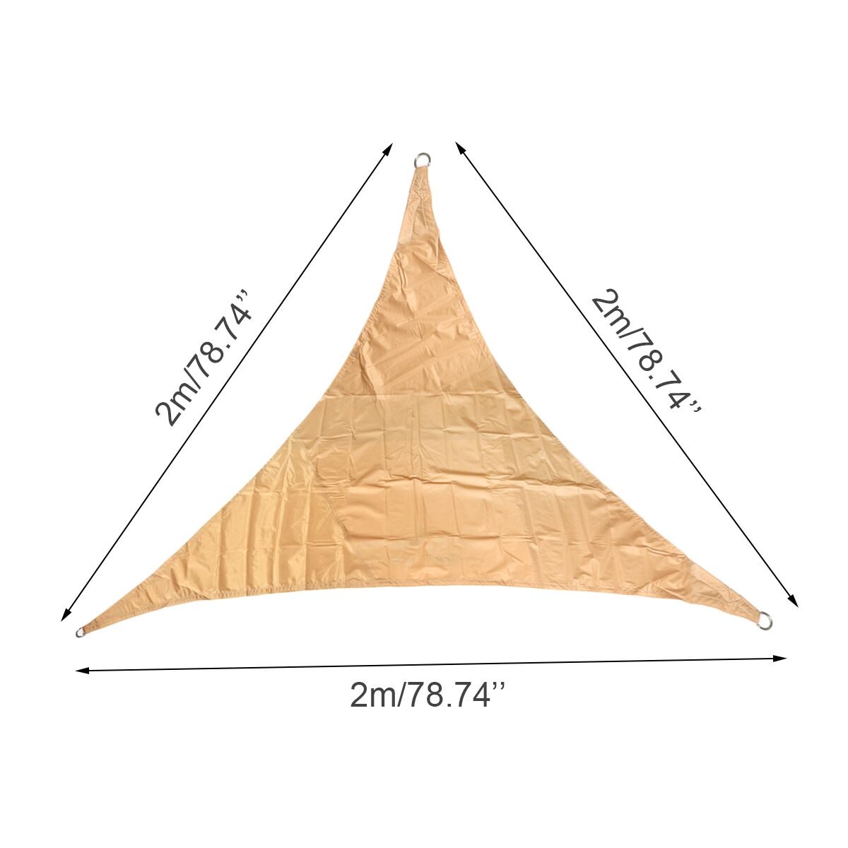 Tente d'ombrage solaire triangulaire étanche de 2/3M, auvent de cour pour 98% bloc UV, abri solaire pour installations et activités de plein air