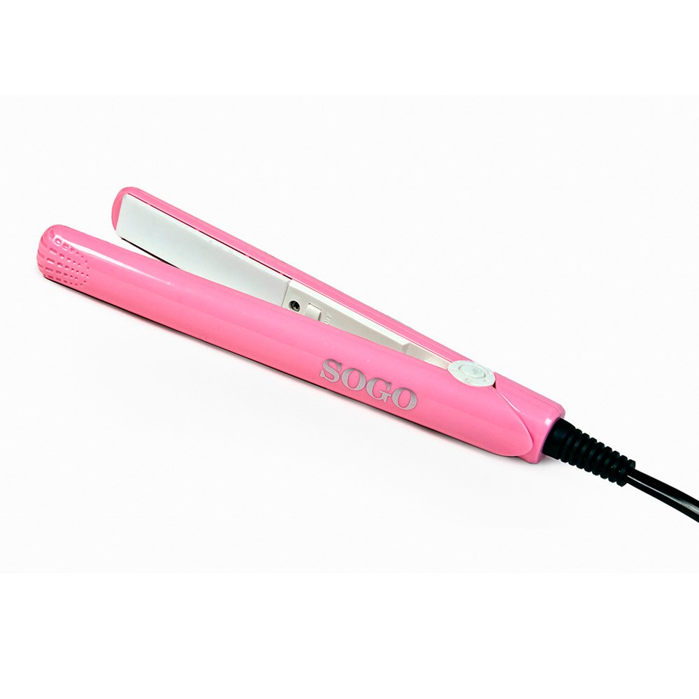 Lisseur de cheveux de voyage en céramique, confortable, puissant, portable, sûr, moderne, couleurs, lisseur de cheveux: Rose