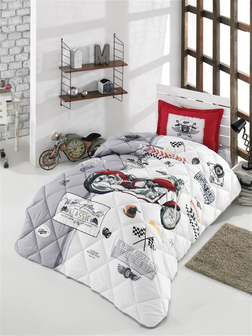 Enkelt quilt lavet  of 100%  bomuldsgarn