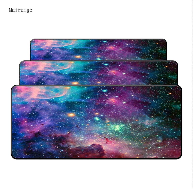 Mairuige Purple Space gaming mouse pad Rubber Computer large mouse pads Laptop Keyboard mat for League of Legends