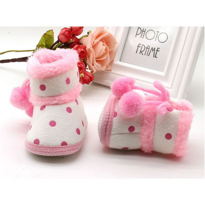 Mode Winter Laarzen Zachte Bodem Baby Meisjes Mocassin Baby Warm Snowboots Antislip Laarsjes 0-18M S2