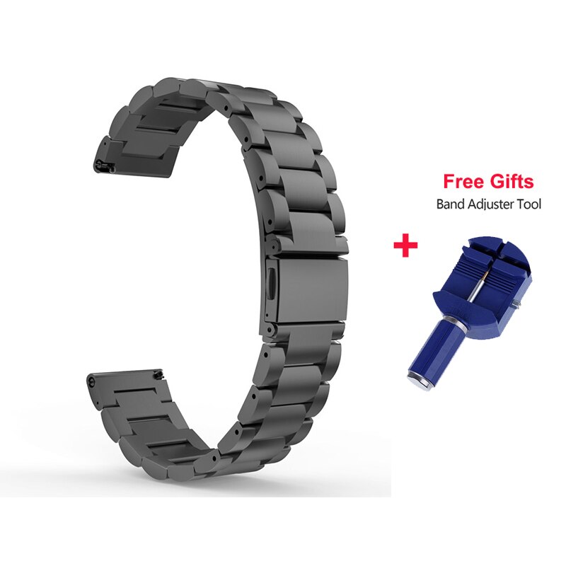 22mm Metall Band Für Xiaomi Huami Amazfit Tempo Armband Milanese Schleife Magnetische Strap für Amazfit Tempo Stratos 2 Gürtel ersatz: Steel Black and Tool