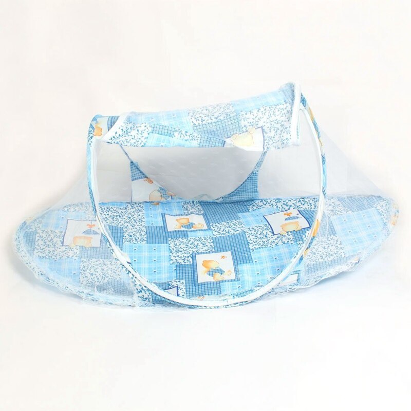 Faltbare Kleinkind Kinder Infant Baby Safty Moskito Net Netting Krippe Bett Laufstall Spielen Zelt Blau