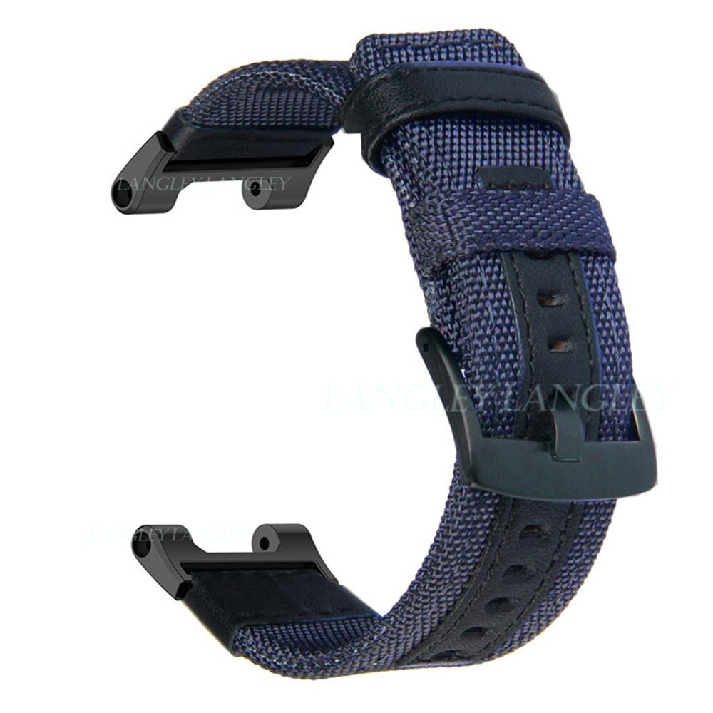 For huami amazfit t-rex ranneke nylon kellon ranneke xiaomi huami tyrannosaurus älykello tarvikkeet rannerengas pikalukitus 22mm: Sininen