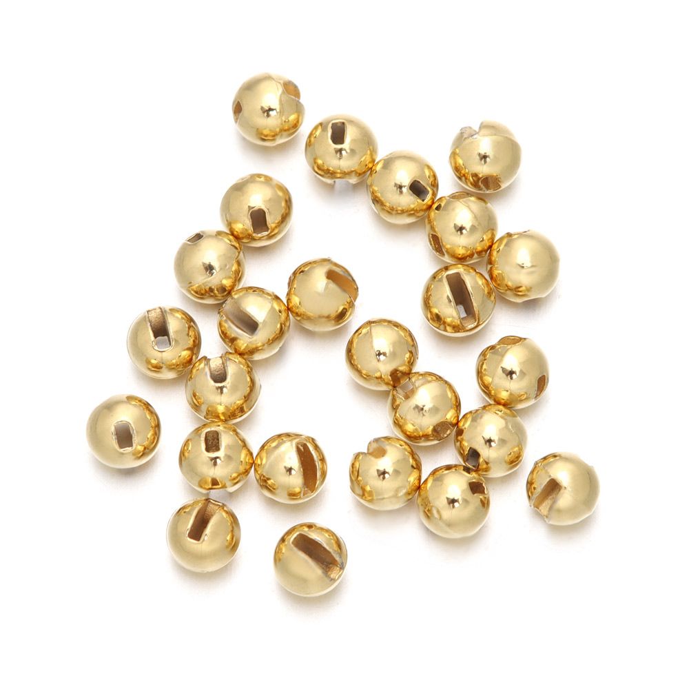 25Pcs/lot Nice Slotted Tungsten Beads Fly Tying Beads Tungsten 2.5mm/3.0mm/3.5mm/4.0mm Fly Tying Material