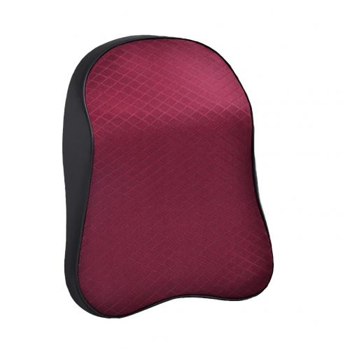 Space Memory Foam Travel Headrest Cushion Pad Car Head Pillow Lumbar Support: Wine Red Headrest