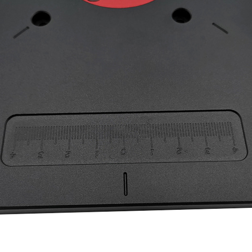 Aluminum Router Table Insert Plate with Ring Screw Trimming Machine Flip Plate for Woodworking Benches Trimmer Hole Bushing