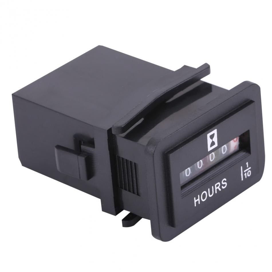 DC 6-80V Sealed Mechanical Hour Meter Gauge Counter for Diesel Gasoline Engine Generator Motor Boat Motorcycle Accessories