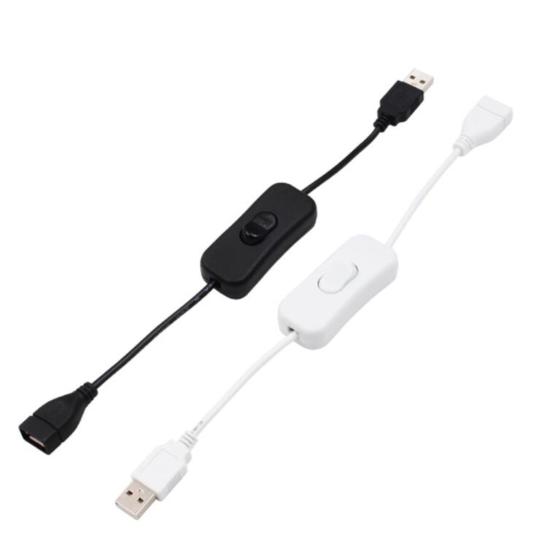28 cm USB-kabel met schakelaar AAN/UIT-kabelverlenging Toggle voor USB-lamp USB-ventilator Voedingslijn Duurzaam -adapter