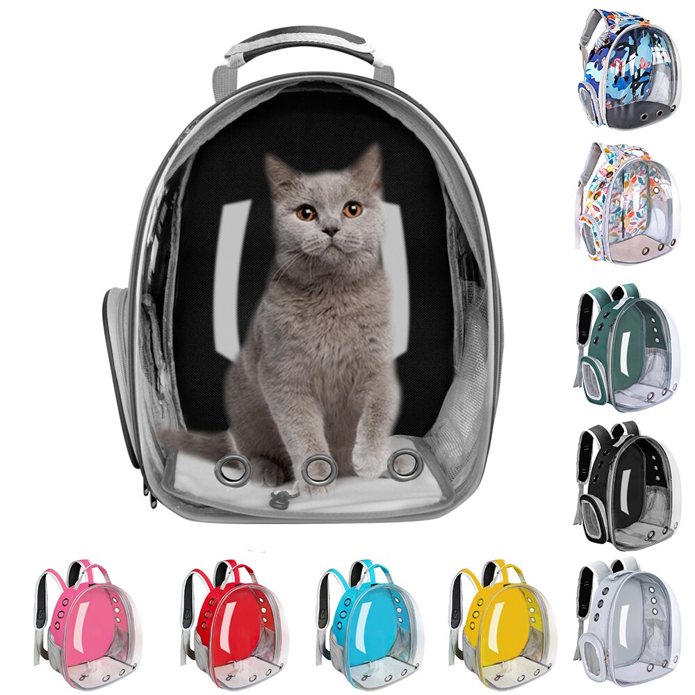 Portable Cat Carrier Bags Cat Backpack Breathable Pet Carriers Small Dog Outdoor Travel Space Capsule Cage Pet Transport Bag