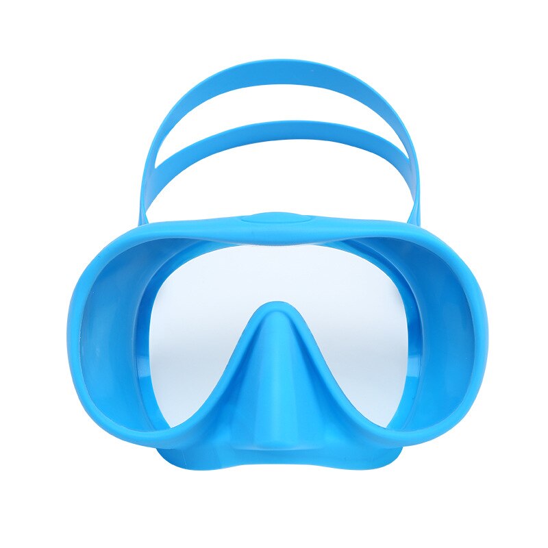 Frameless Scuba Diving Mask - Anti-Fog Tempered Glass Lens - Liquid Silicone Skirt & Strap