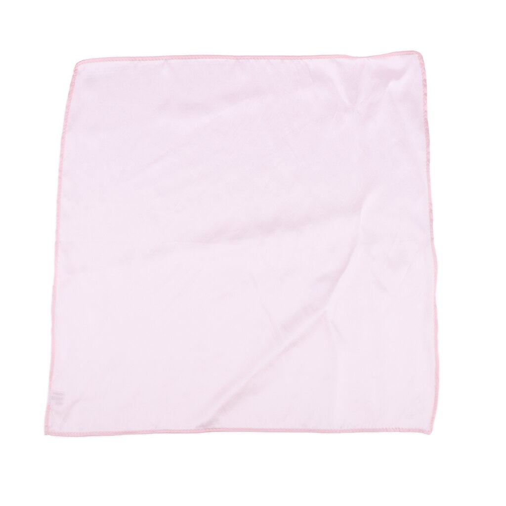 Mouchoir à poches pour hommes | Soie mûre, douce, carré uni, couleurs variées, pour fêtes de soirée d'église de mariage, 100%: Pink