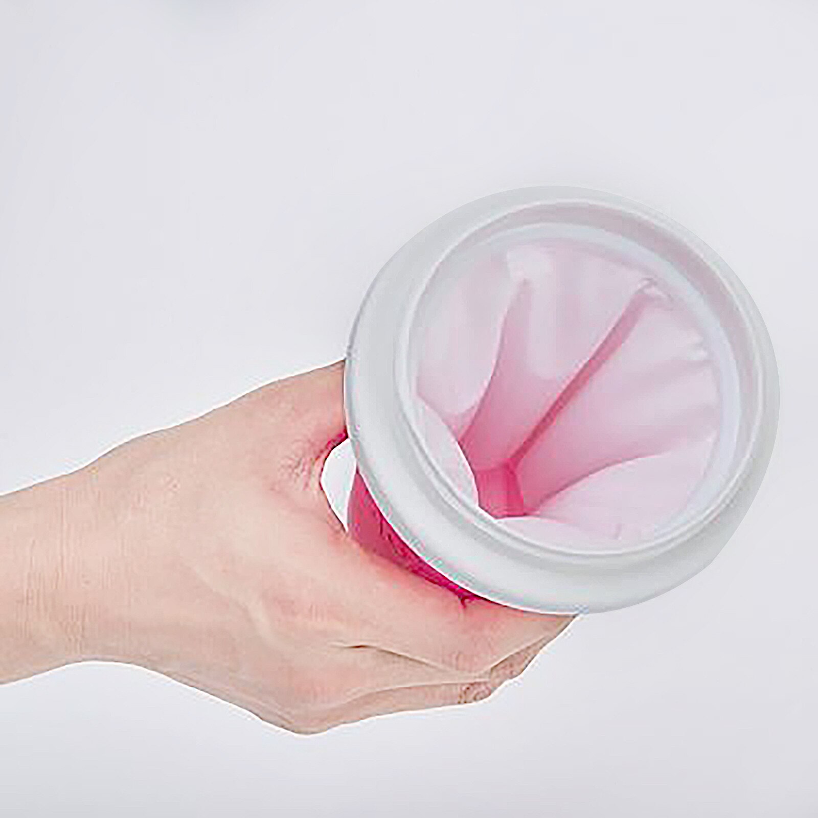 Summer DIY Smoothie Cup Pinch Into Ice Cup Silicone Double Layer Homemade Ice Cream Milkshake Juice Cup Summer Cold Keeping Cups