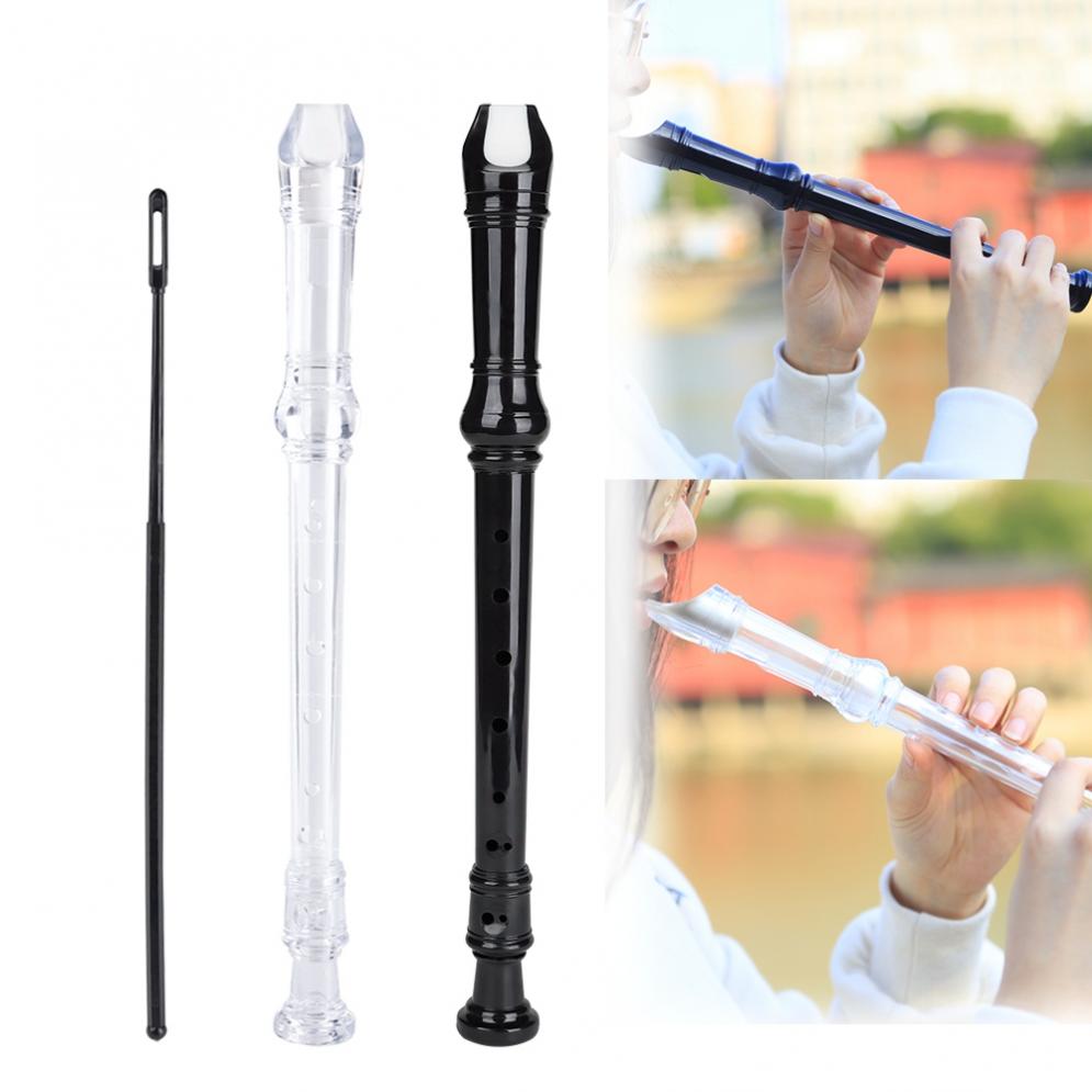 ABS 8 fori Soprano Recorder chiave G germania tipo flauto studente principiante registratore 2 colori