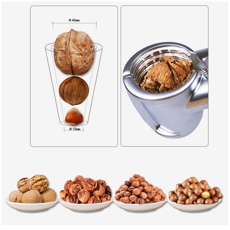 Knekke mandel valnøtt pecan hasselnøtt hassel filbert nøtt kjøkken nøtteknekker skallklips verktøyklemme tang kjeks