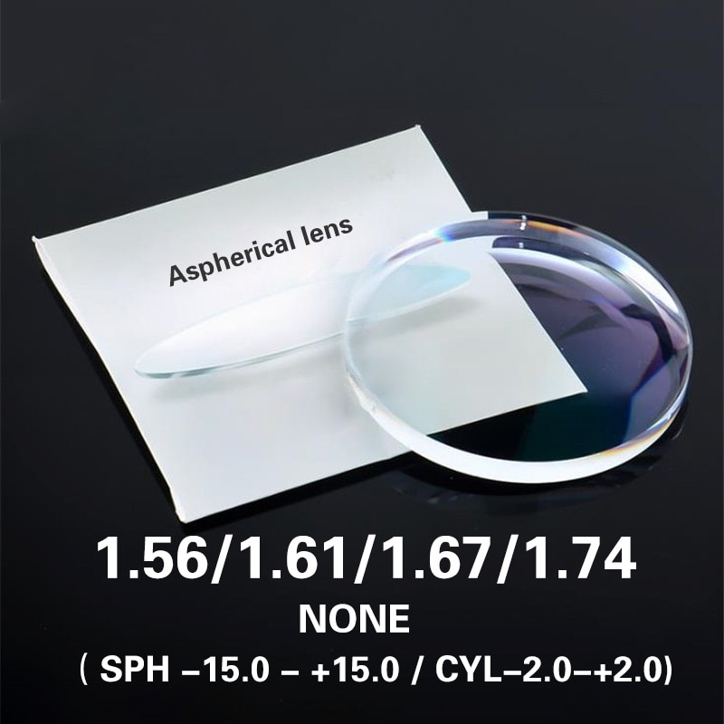 Cubojue 1.56 1.61 1.67 1.74 indeks harpiks linse asfæriske recept linser til nærsynethed / læse briller briller ramme