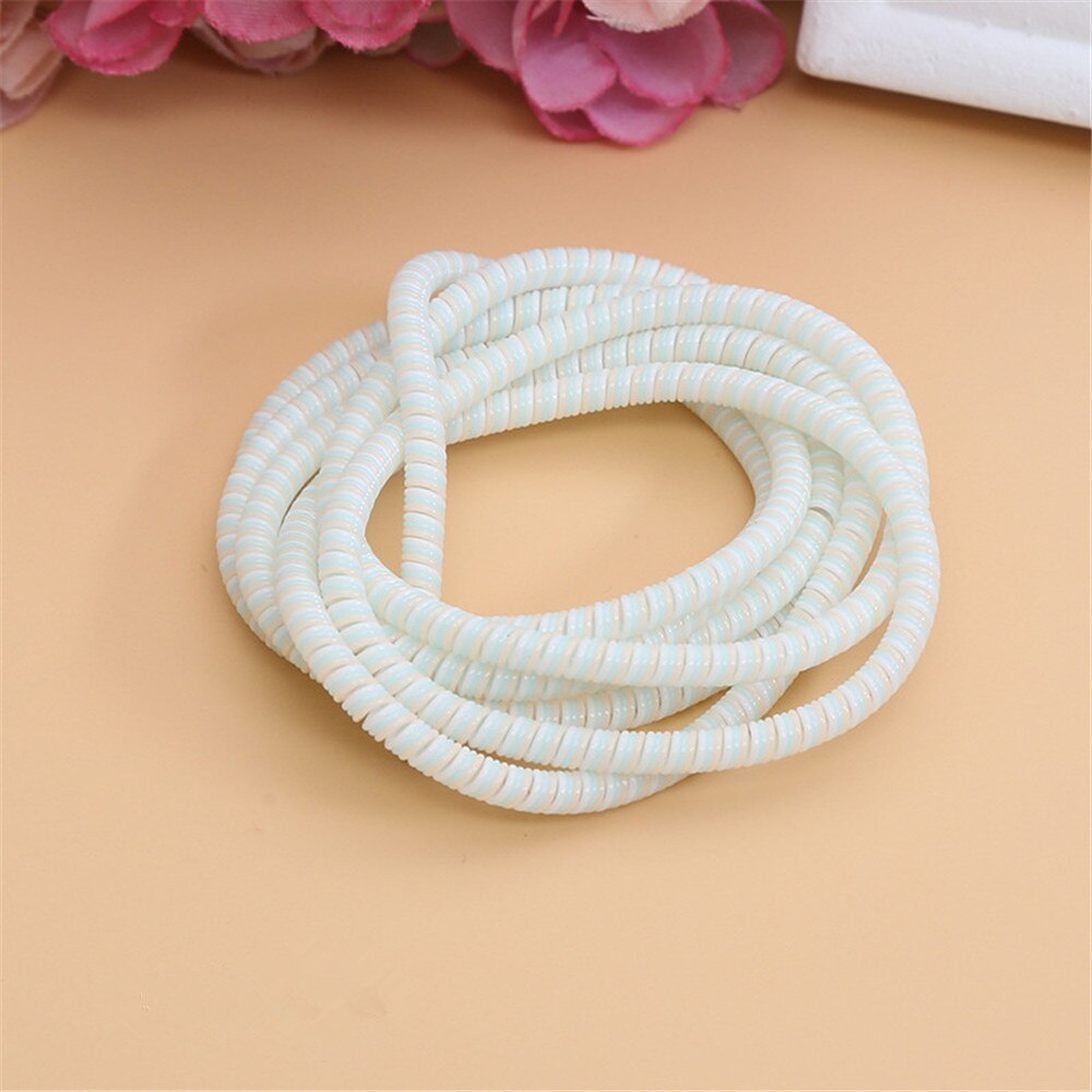 1Pc kabel spiralny USB Protector dla Iphone słuchawki odporne na kurz Winder 1.4M Earpods ochrona liny wiosna sznurka słuchawki pokrywa: 15