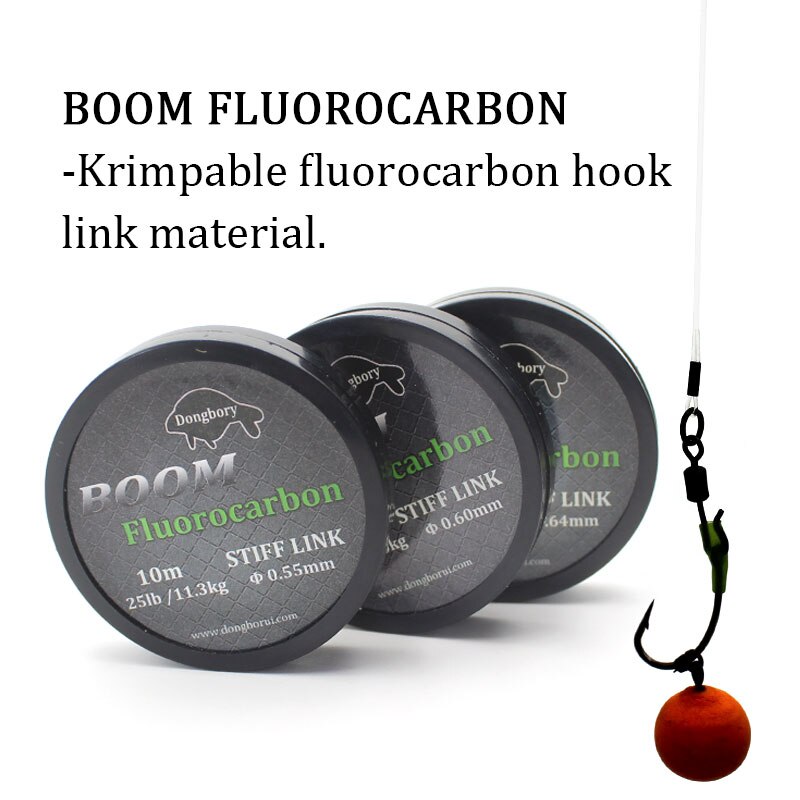 Karpe fiskeri kroglink bom fluorocarbon stiv link karpe linje metode feeder fiskeri karpe grov fiskeredskab