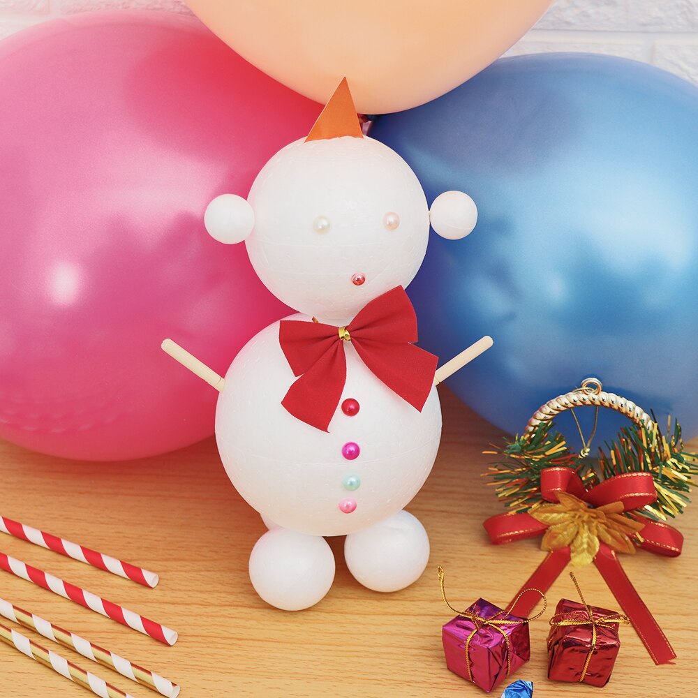 Bolas de poliestireno para manualidades, bolas de espuma blanca de 20-120mm para manualidades de navidad, de poliestireno para decoración de bodas, Fiestas y Navidad, 1 unidad