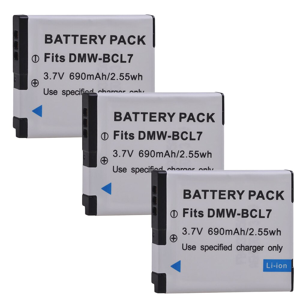 DMW-BCL7 BCL7 BCL7E DMW-BCL7PP Battery for Panasonic Lumix DMC-FH10, DMC-FS50, DMC-SZ10, DMC-SZ9, DMC-SZ8, DMC-SZ3, DMC-XS1,XS3: 3 battery