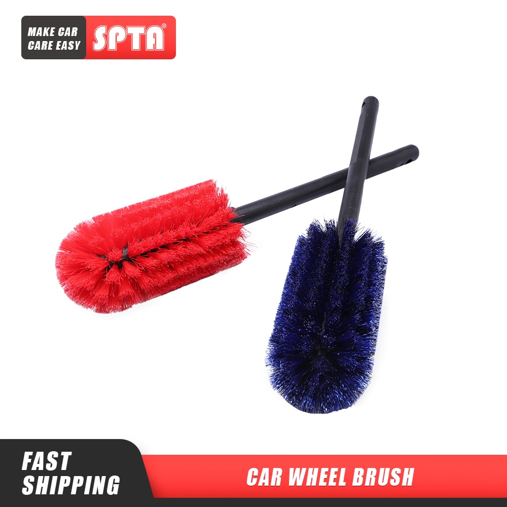 SPTA Car Wheel Wash Brush Plastic Handle Vehicle Cleaning Brush Wheel Rims Tire Washing Brush Auto Scrub Brush Car Wash Tools