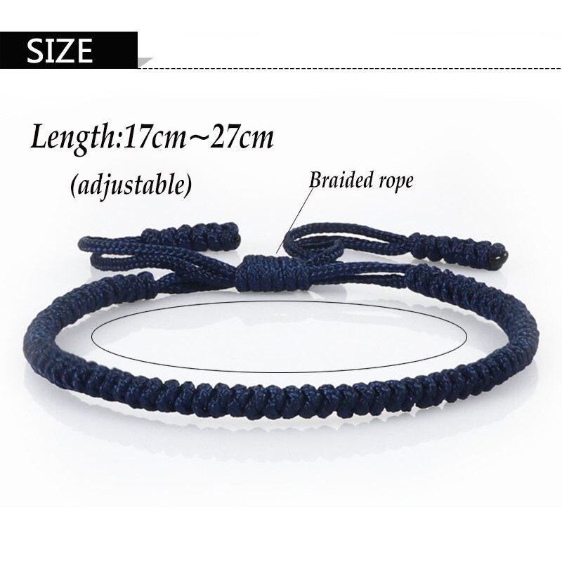 Pulsera budista tibetana para hombre y mujer, brazalete ajustable con nudo de cuerda verde hecho a mano, joyería hecha a mano