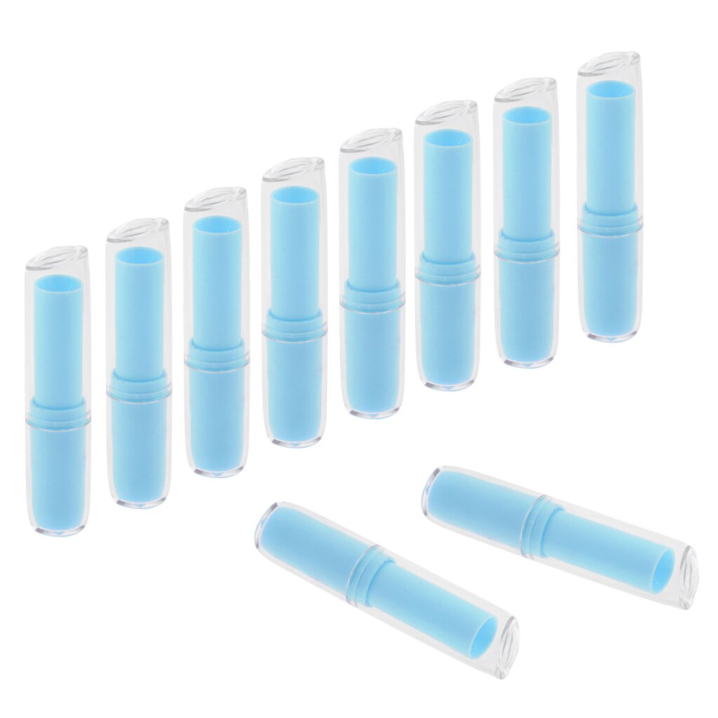 10 Pieces Empty Lipstick Tubes DIY Lip Balm Tube Home DIY Cosmetic Tubes: Blue