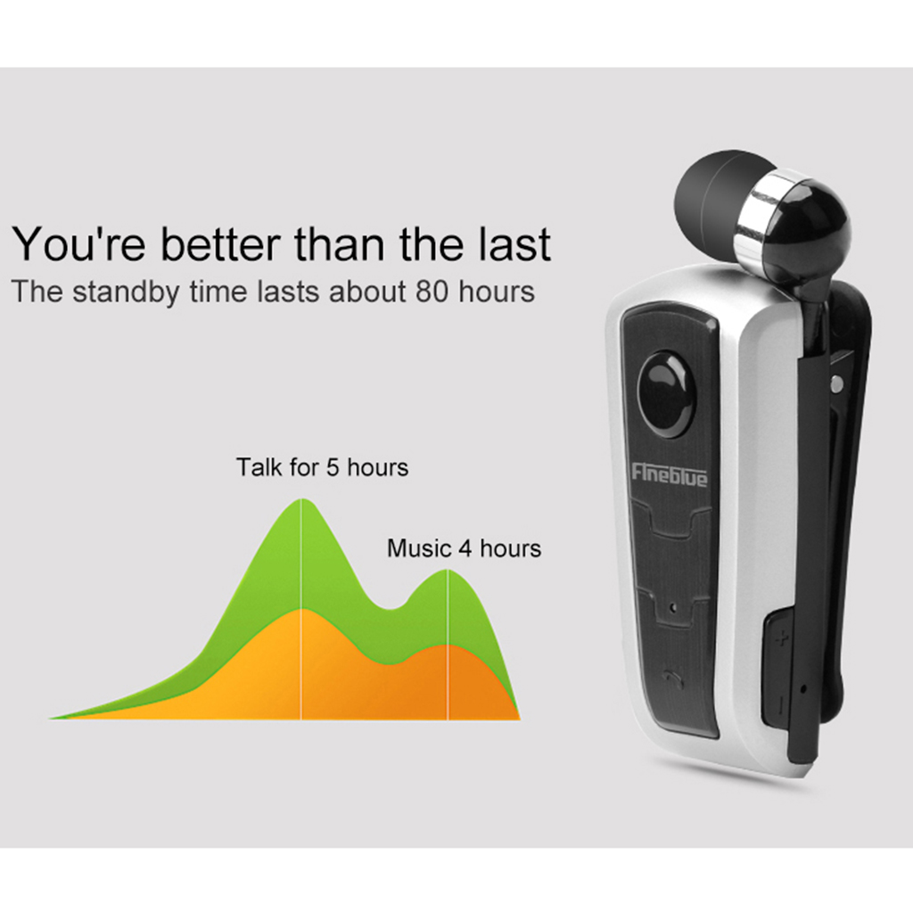 100% Original Fineblue F910 Wireless Bluetooth V4.0 Headset In-Ear Vibrating Alert Wear Clip Hands Free Earphone For Smartphones