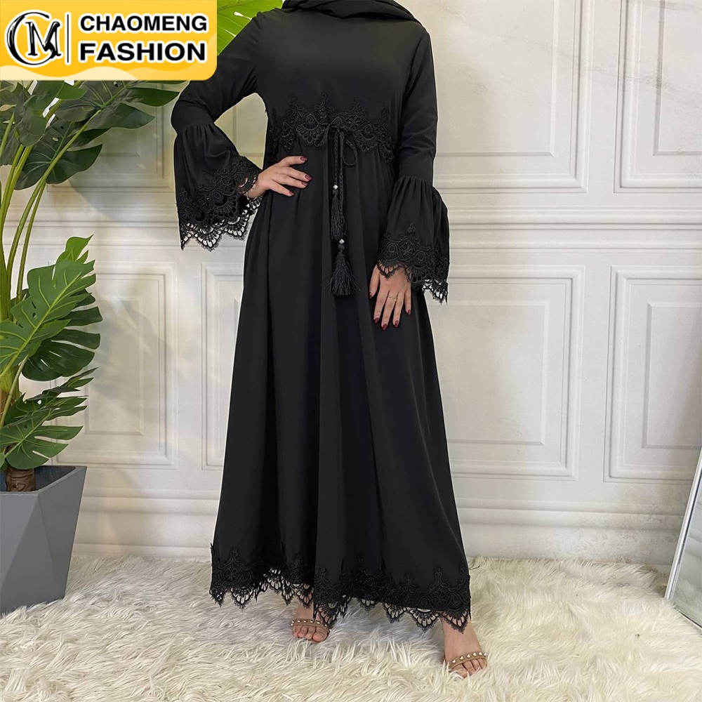 Arabische Turkije Kaftan Moslim Vrouwen Maxi Jurk Abaya Dubai Islamitische Kleding Ramadan Bescheiden Gewaad
