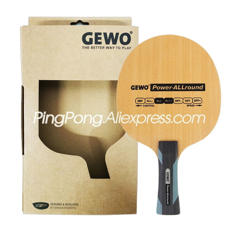 GEWO Power – raquette de Tennis de Table, 5 lames en bois originales, batte/pagaie de Ping-Pong