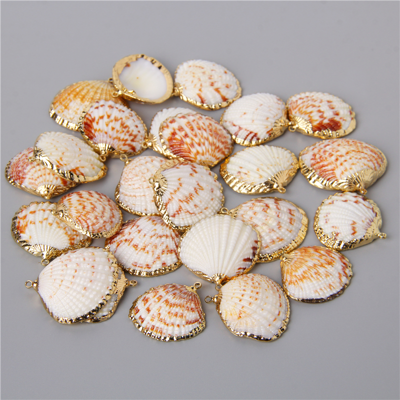 19 Stijlen Natuurlijke Shell Charms Tiny Conch Porceleinslak Schelpen Hanger Voor Diy Sieraden Maken Ketting Armband Oorbellen 2-10Pcs: L / GRIJS