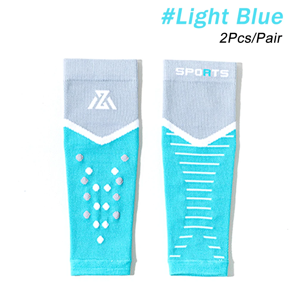 Manchons de compression de mollet pour hommes et femmes, manches de compression des jambes, chaussettes sans pieds, attelle de tibia et varices, 1 paire: Bleu / Grand