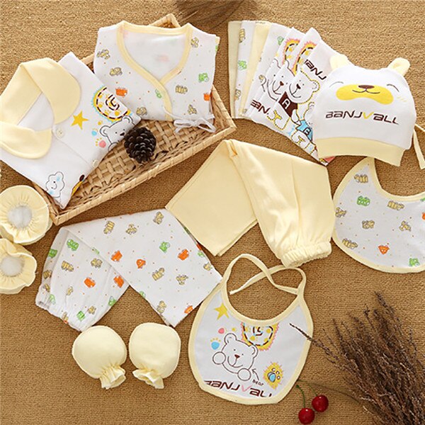 Newborn clothes kit for baby box 18pcs autumn winter underwear newborn warm clothes cotton suit baby supplies box: 1