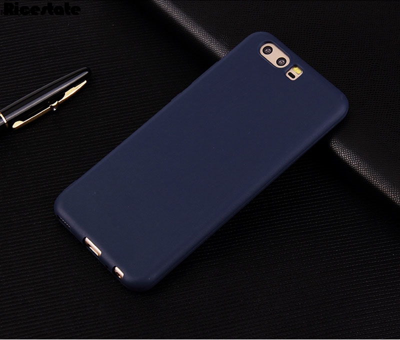 Fundas para Huawei P10 funda de silicona suave esmerilada para Huawei P10 Fundas protectoras para Huawei P10 cubierta de teléfono mate: Azul
