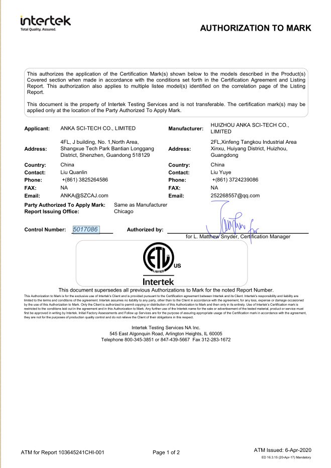U.S. UL certified smoke sensor OEM/ODM processing customization Independent smoke alarm detector