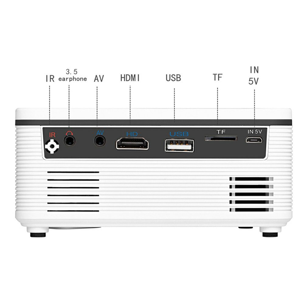 Hd led bærbar mini projektor video for hjemmekino spill film kino projektor 1080p projektor