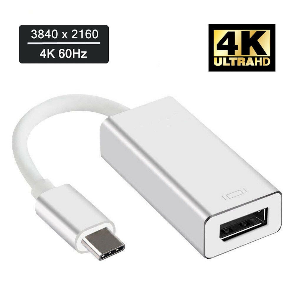 deleyCON 4K USB-C auf DisplayPort Adapter für Monitor (4K@60Hz) aus