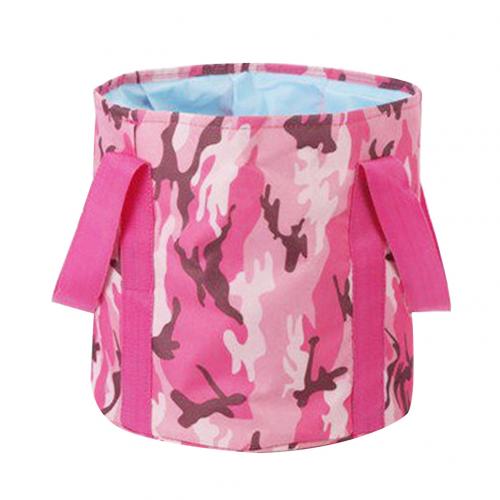 Foldable Foot Tub Portable Bath Bag Wash Basin Water Bucket Large Capacity Bath Feet Spa Massage Washing Tub For Outdoor Travel: Camouflage Red