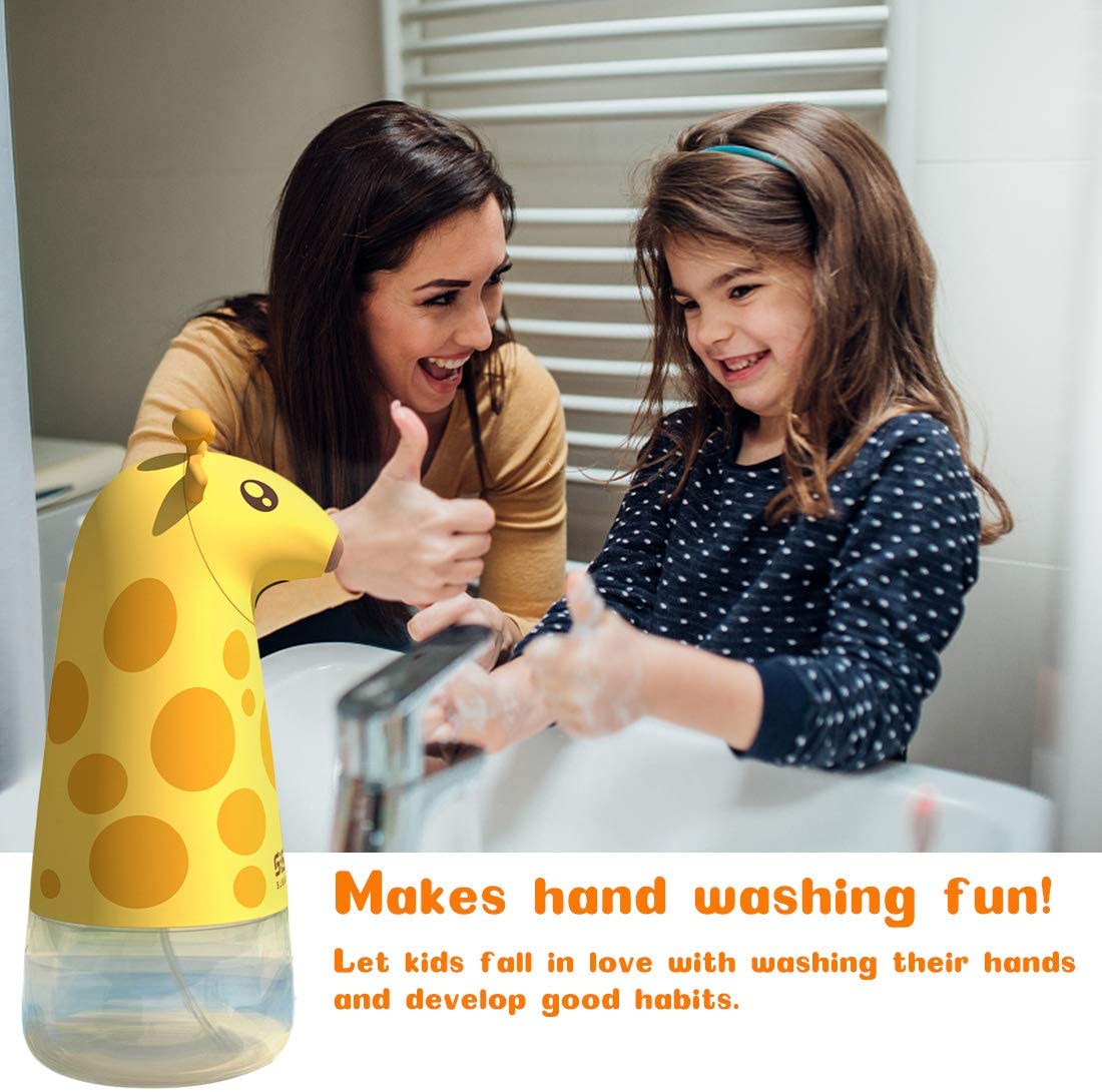 Cartoon Kids Soap Dispenser Storage Auto Hands Free Countertop Soap Dispensers Automatic Soap Pump for Bathroom Kitchen Home