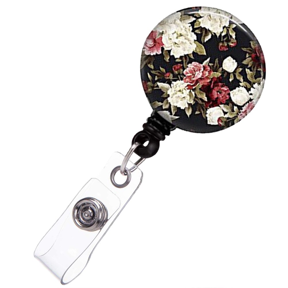 2pcs Retractable Name Cards Clip Retractable Name Cards Holder Badge Alligator Clip: Default Title