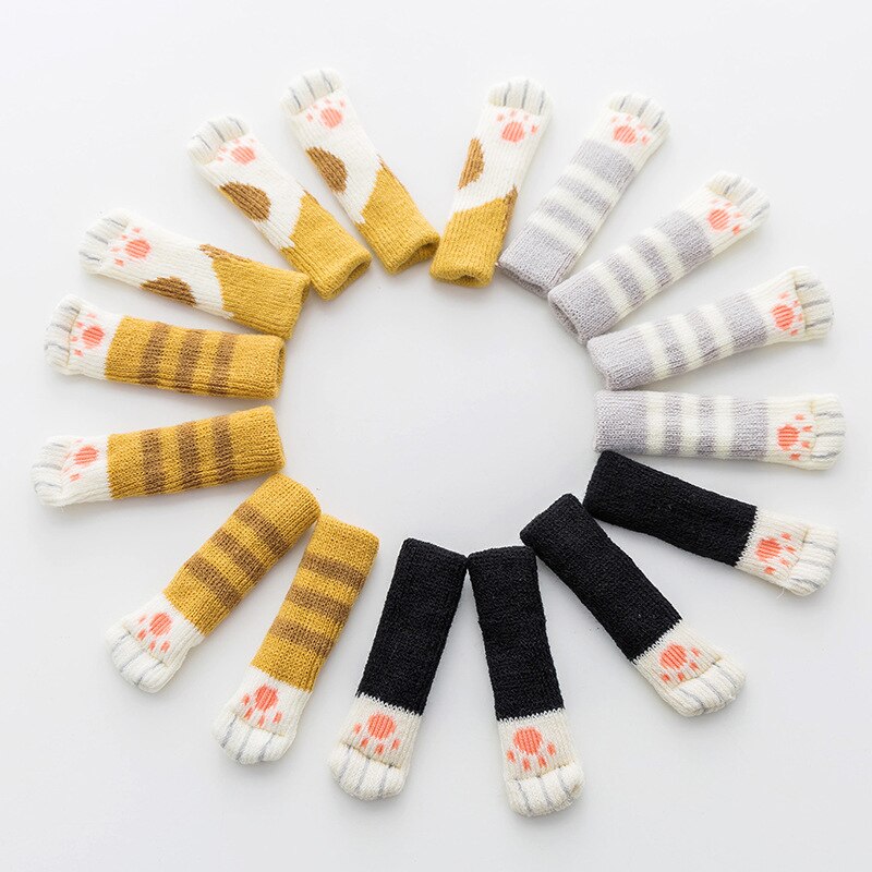 Chaussettes couverture patte protecteur chat Table chaise meubles coussinets sol laine jambe tricot