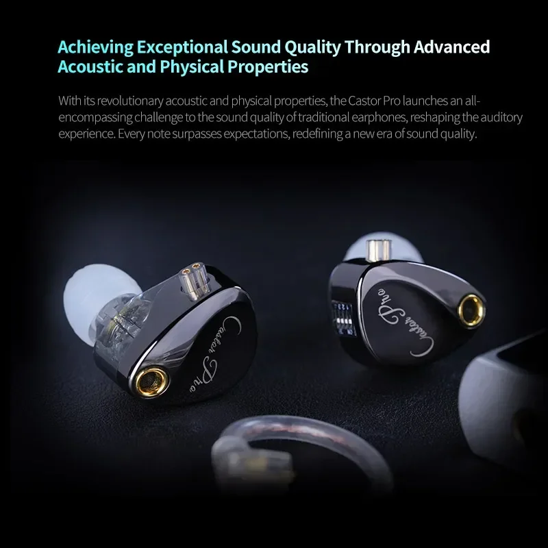 KZ Castor PRO Bekabelde oortelefoon Dynamische stuurprogramma's Hoogwaardige afstembare oortelefoon Hfi-geluidskwaliteit Bass-headsets IEM Gaming-headset