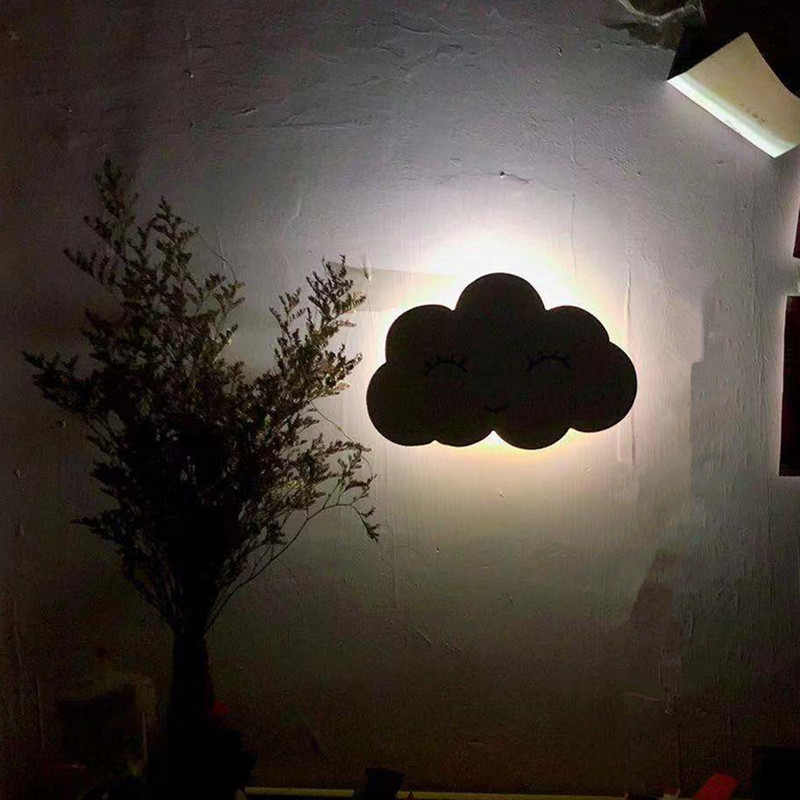 INS Wireless Remote Control Cloud Moon Sun Night Lights for Nursery Baby Room Kids Bedroom Wall Decoration Lamp Idea