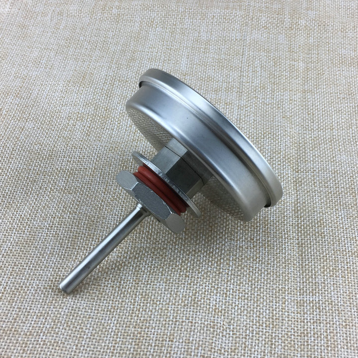 Weldless Bi-metal Thermometer Kit, 3"Face & 2"Probe, 1/2"MNPT, 0~220F degree, Beer Brewing Thermometer, Homebrew Kettle