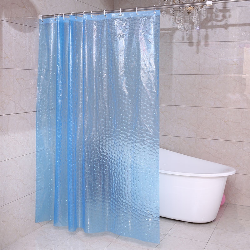 Tenda da doccia 3D impermeabile con 12 ganci da bagno trasparente per la decorazione domestica accessori da bagno 180X180cm 180X200cm