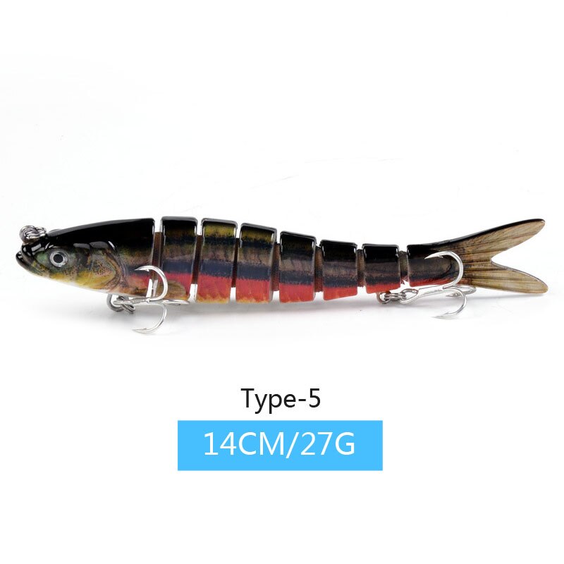 14cm 23g 8 Segment Köder Sinking Wobbler Angeln Lockt Harte Künstliche Gelenk Crankbait Swimbait Für Angelgerät Locken: 5